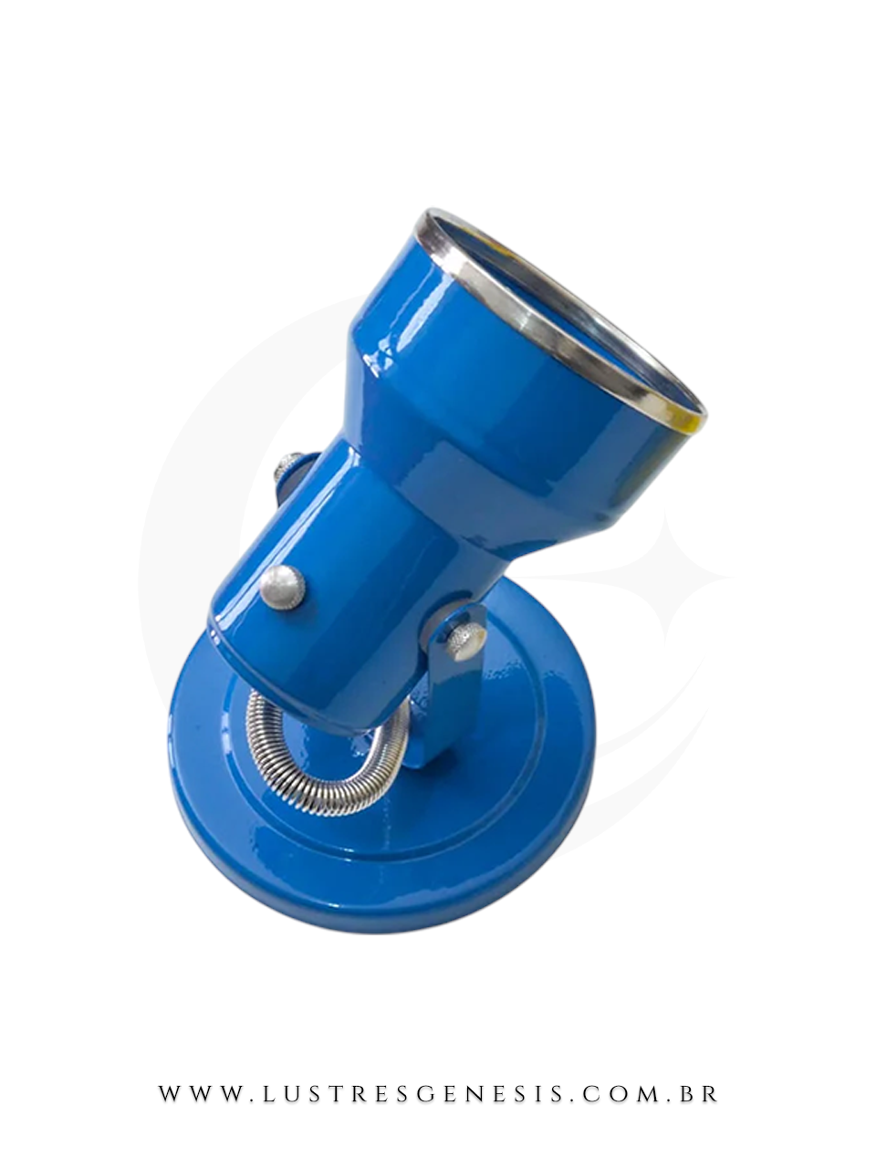 Luminária de teto spot sobrepor caneco simples colorido em azul, ideal para ambientes residenciais como apartamentos, varandas e corredores.
